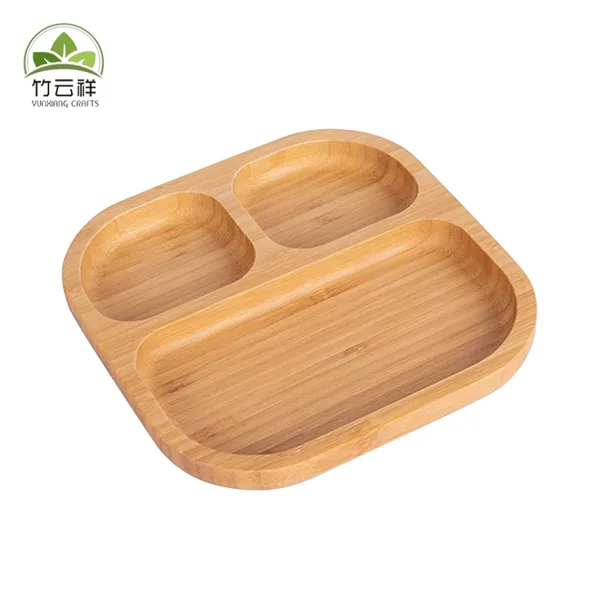 Bamboo Plates With Suction